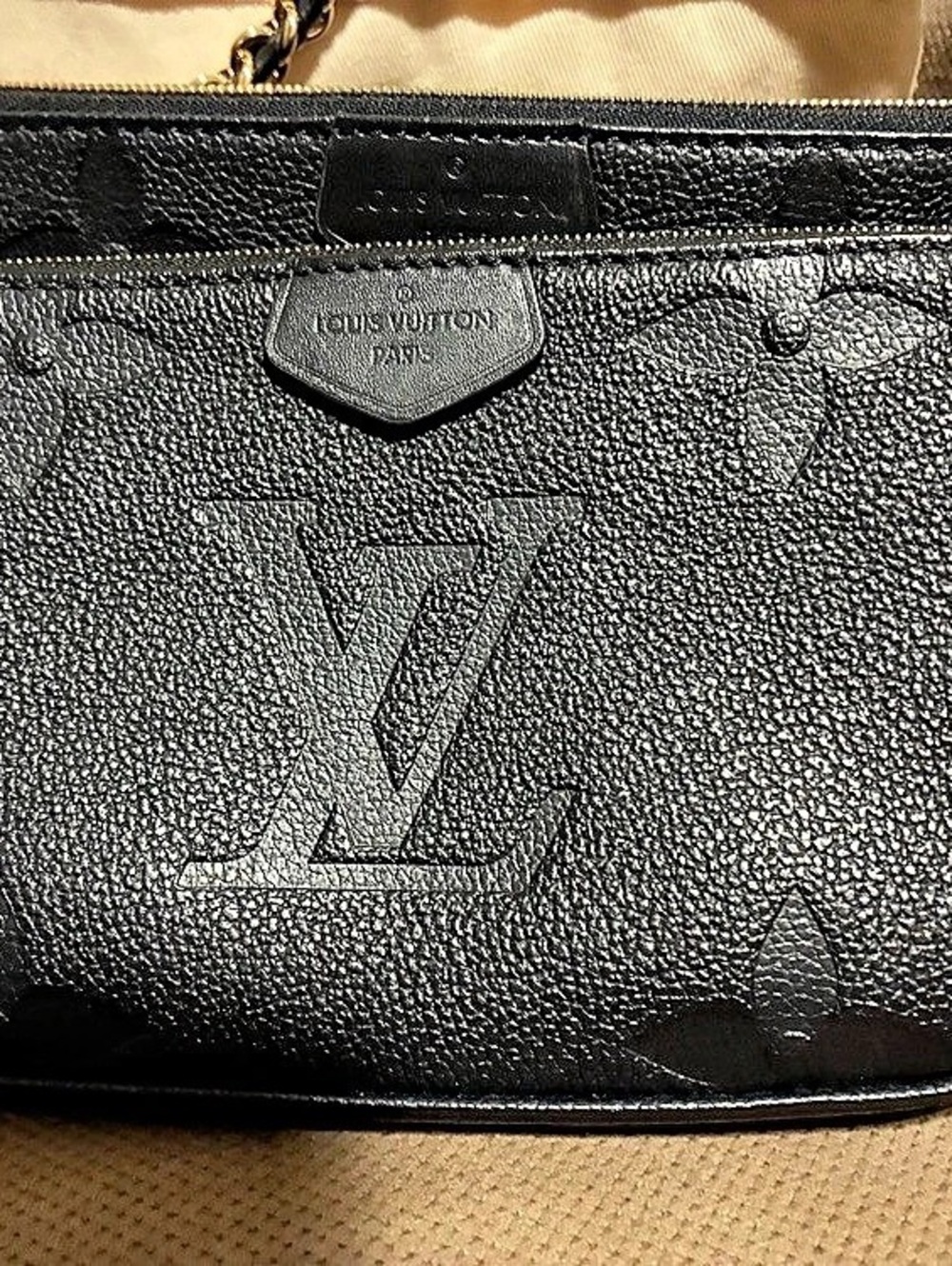 Louis Vuitton Multi Pochette Accessoires Monogram Empreinte Black Crossbody Bag